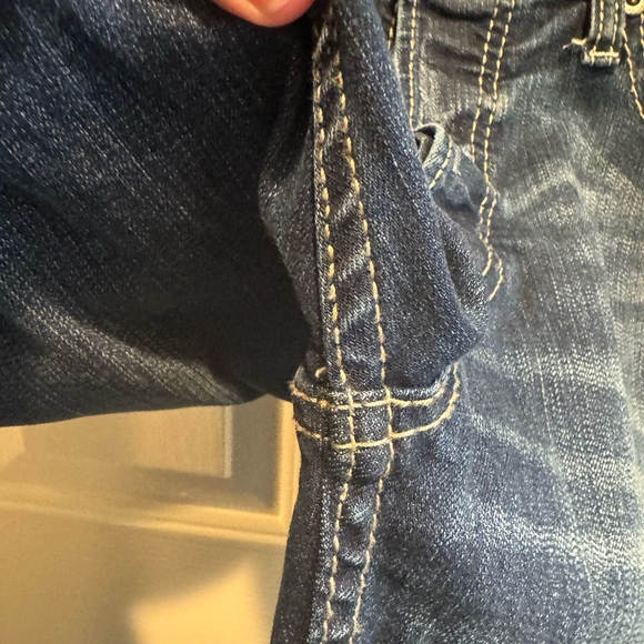 Mens BKE Denim Distressed Straight Leg Blue Jeans Size 34L - Picture 10 of 15